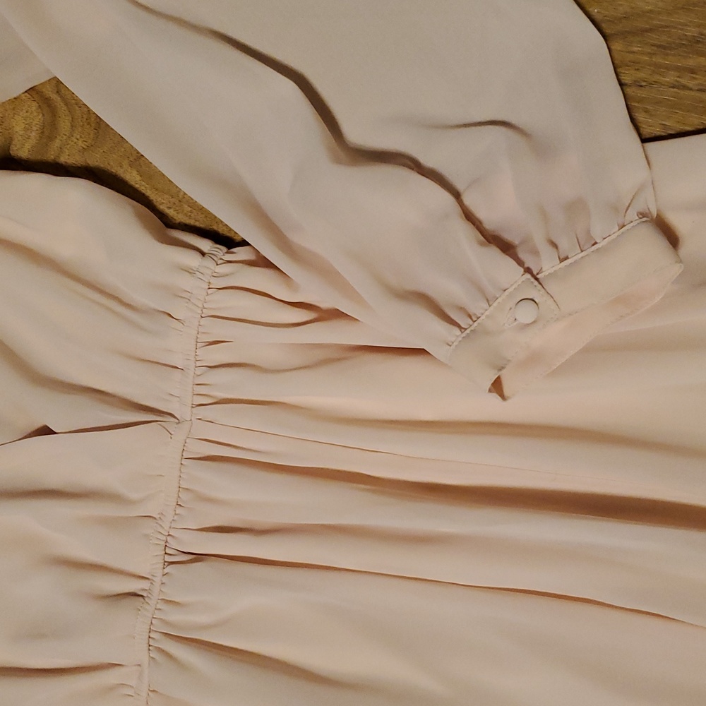 Lulu's Wondrous Water Lilies Blush Pink Maxi Dress Womens Size XL - Picture 9 of 16